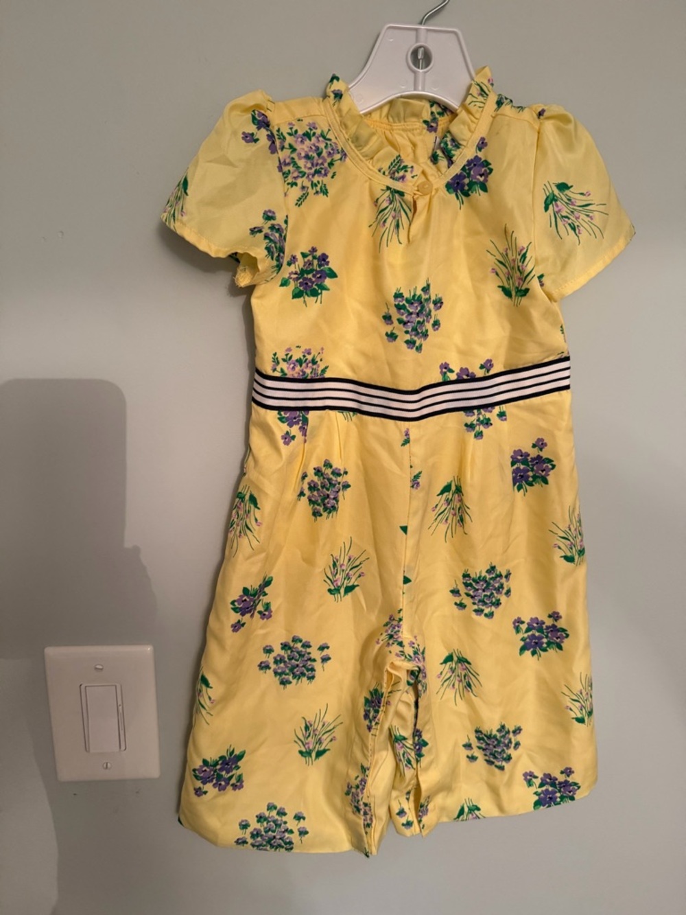 Yellow Floral Jumpsuit Girls 12-18 mo lilac purple flowers  Janie & Jack